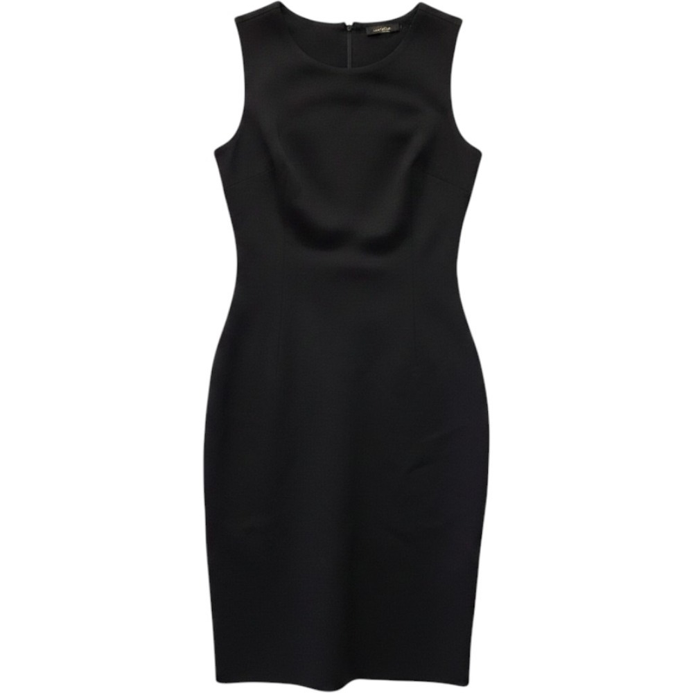 Banana Republic Womens Black Sleeveless Sheath Dress Exposed Zipper Size 6